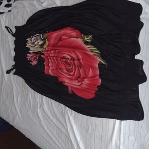 Spaghetti black dress